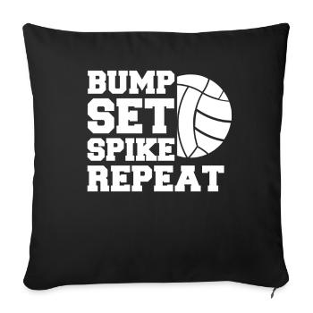 Joueur de volley-ball Volley-ball de plage Joueur de volley-ball S - Housse de coussin décorative 45 x 45 cm - noir - Devant
