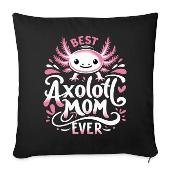 Poisson axolotl - Housse de coussin décorative 45 x 45 cm - noir - Devant