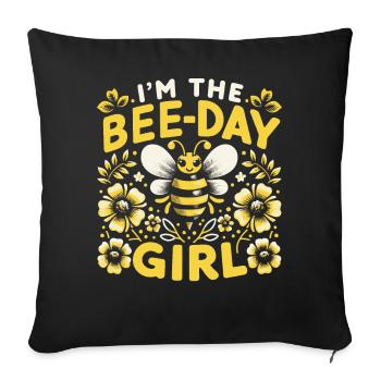 honey bee, beekeeper, bee, bee - Sofa pillowcase 17,3'' x 17,3'' (45 x 45 cm) - black - Front