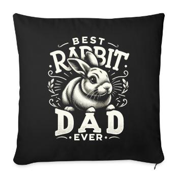 Lapin, Lapin, Animal, Animal De Compagnie, Lapins - Housse de coussin décorative 45 x 45 cm - noir - Devant