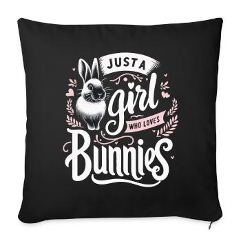 Lapin, Lapin, Animal, Animal De Compagnie, Lapins - Housse de coussin décorative 45 x 45 cm - noir - Devant