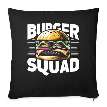 Burger Fast Food Hamburger Cheesburger Burgers - Sofa pillowcase 17,3'' x 17,3'' (45 x 45 cm) - black - Front