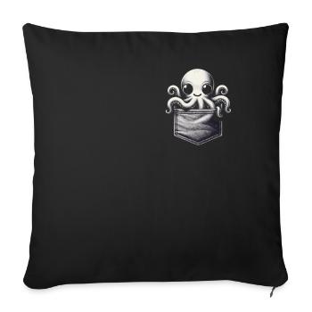 Octopus Octopus Octopus Cuttlefish Animal - Sofa pillowcase 17,3'' x 17,3'' (45 x 45 cm) - black - Front