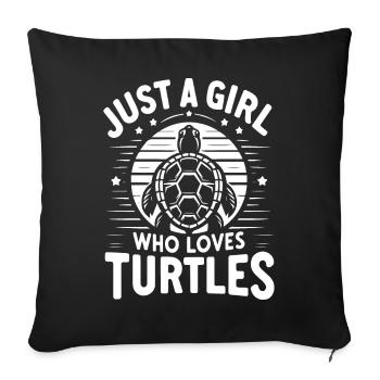 Turtle Sea Turtle Turtle Animal - Sofa pillowcase 17,3'' x 17,3'' (45 x 45 cm) - black - Front