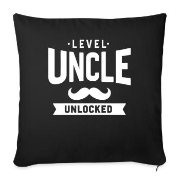 Uncle Fmilie Great-Uncle Uncle's - Sofa pillowcase 17,3'' x 17,3'' (45 x 45 cm) - black - Front