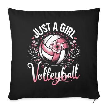 Joueur de volley-ball Volley-ball de plage Joueur de volley-ball S - Housse de coussin décorative 45 x 45 cm - noir - Devant