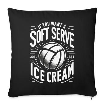 Joueur de volley-ball Volley-ball de plage Joueur de volley-ball S - Housse de coussin décorative 45 x 45 cm - noir - Devant