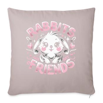 Lapin, Lapin, Animal, Animal De Compagnie, Lapins - Housse de coussin décorative 45 x 45 cm - taupe clair - Devant