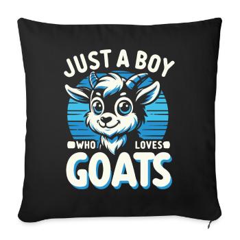 Chèvre Chèvre Animal Chèvre - Housse de coussin décorative 45 x 45 cm - noir - Devant