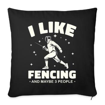Escrimeur - Housse de coussin décorative 45 x 45 cm - noir - Devant