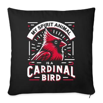 Cardinal Red Cardinal Bird Red Cardinal - Sofa pillowcase 17,3'' x 17,3'' (45 x 45 cm) - black - Front