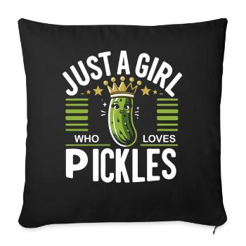 Cucumber, Pickle, Pickle, Food Dill - Sofa pillowcase 17,3'' x 17,3'' (45 x 45 cm) - black - Front