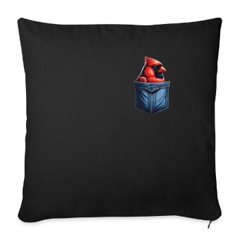 Cardinal Red Cardinal Bird Red Cardinal - Sofa pillowcase 17,3'' x 17,3'' (45 x 45 cm) - black - Front