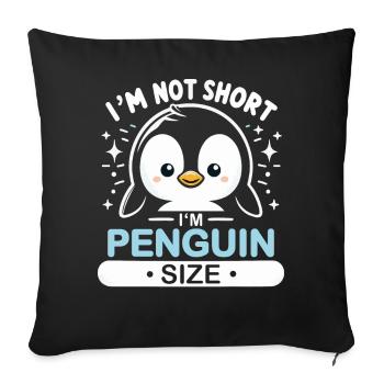 Penguin Penguin Animal - Sofa pillowcase 17,3'' x 17,3'' (45 x 45 cm) - black - Front