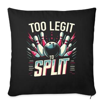 Bowling Bowler Pin Ball Bowling Ball - Housse de coussin décorative 45 x 45 cm - noir - Devant