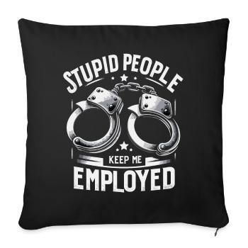 Correctional officer Guard Correctional officer - Sofa pillowcase 17,3'' x 17,3'' (45 x 45 cm) - black - Front