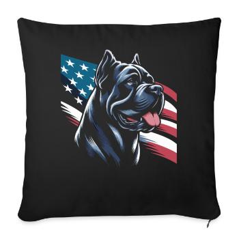 Cane Corso Dog - Sofa pillowcase 17,3'' x 17,3'' (45 x 45 cm) - black - Front