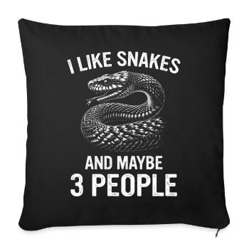 Snake, Snake, Animal - Sofa pillowcase 17,3'' x 17,3'' (45 x 45 cm) - black - Front