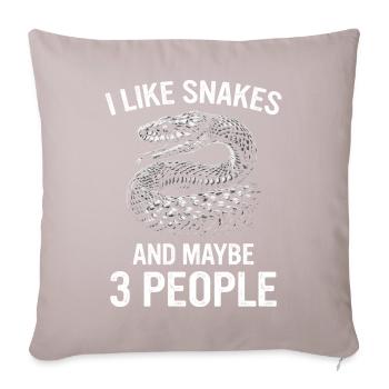 Snake, Snake, Animal - Sofa pillowcase 17,3'' x 17,3'' (45 x 45 cm) - light taupe - Front