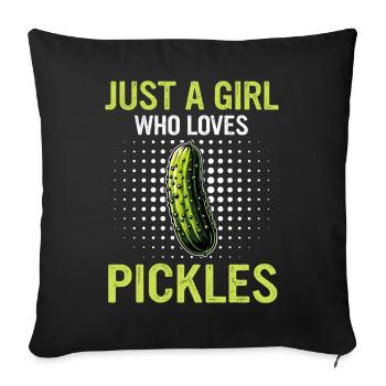 Cucumber, Pickle, Pickle, Food Dill - Sofa pillowcase 17,3'' x 17,3'' (45 x 45 cm) - black - Front