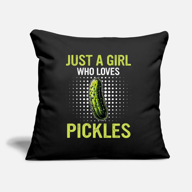 Concombre, Cornichon, Cornichon, Aneth alimentaire Housse de coussin décorative 45 x 45 cm