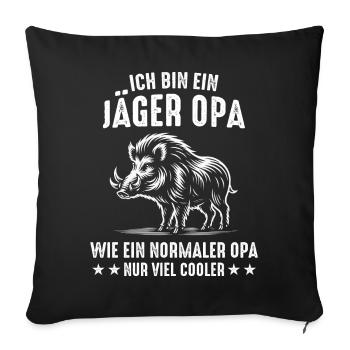 Hunter Hunting Hunting Hunting Clothing - Sofa pillowcase 17,3'' x 17,3'' (45 x 45 cm) - black - Front