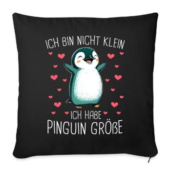 Penguin, Little Penguins, Emperor Penguin - Sofa pillowcase 17,3'' x 17,3'' (45 x 45 cm) - black - Front