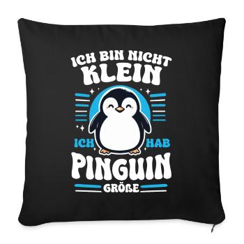 Penguin, Little Penguins, Emperor Penguin - Sofa pillowcase 17,3'' x 17,3'' (45 x 45 cm) - black - Front