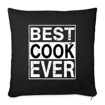 Meilleur cuisinier de tous les temps Cadeau de cuisinier - Housse de coussin décorative 45 x 45 cm - noir - Devant