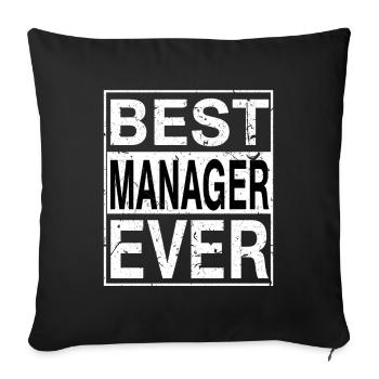 Best Manager Ever Manager Gift - Sofa pillowcase 17,3'' x 17,3'' (45 x 45 cm) - black - Front