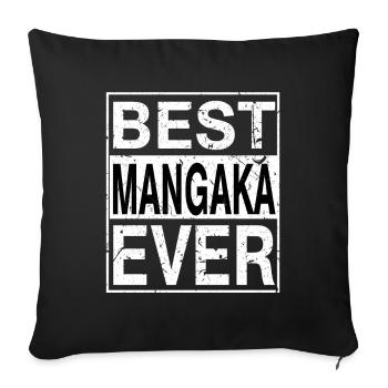 Bestes Mangaka-Geschenk aller Zeiten - Sofakissenbezug 45 x 45 cm - Schwarz - Vorne