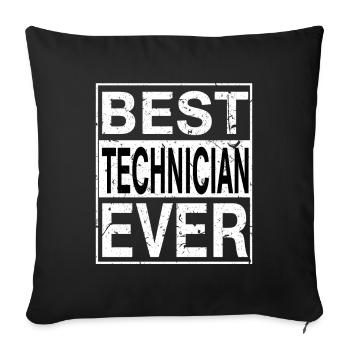 Bestes Techniker-Geschenk aller Zeiten - Sofakissenbezug 45 x 45 cm - Schwarz - Vorne