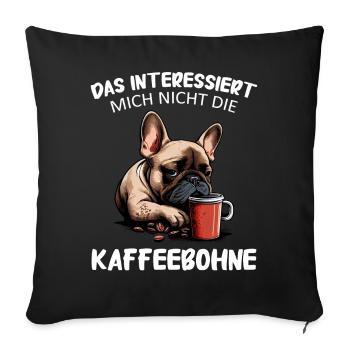 Bouledogue français Frenchie Dog - Housse de coussin décorative 45 x 45 cm - noir - Devant