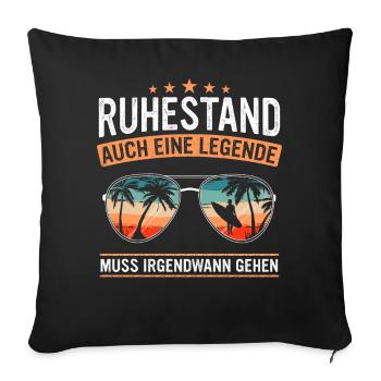 Pension de retraite Pension de retraite Pension de retraite - Housse de coussin décorative 45 x 45 cm - noir - Devant