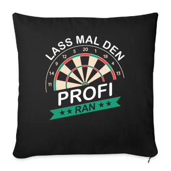 Fléchettes Fléchettes Joueur de fléchettes Fléchettes Sport - Housse de coussin décorative 45 x 45 cm - noir - Devant