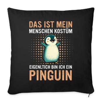 Penguin, Little Penguins, Emperor Penguin - Sofa pillowcase 17,3'' x 17,3'' (45 x 45 cm) - black - Front