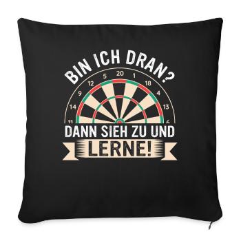 Fléchettes Fléchettes Joueur de fléchettes Fléchettes Sport - Housse de coussin décorative 45 x 45 cm - noir - Devant