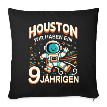 Birthday Gift 9 Years Birthday Boy - Sofa pillowcase 17,3'' x 17,3'' (45 x 45 cm) - black - Front