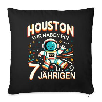 Birthday Gift 7 Years Birthday Boy - Sofa pillowcase 17,3'' x 17,3'' (45 x 45 cm) - black - Front