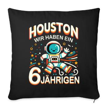 Birthday Gift 6 Years Birthday Boy - Sofa pillowcase 17,3'' x 17,3'' (45 x 45 cm) - black - Front