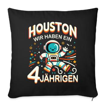 Birthday Gift 4 Years Birthday Boy - Sofa pillowcase 17,3'' x 17,3'' (45 x 45 cm) - black - Front