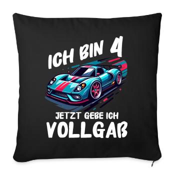 Birthday Gift 4 Years Birthday Boy - Sofa pillowcase 17,3'' x 17,3'' (45 x 45 cm) - black - Front