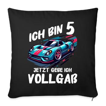 Birthday Gift 5 Years Birthday Boy - Sofa pillowcase 17,3'' x 17,3'' (45 x 45 cm) - black - Front
