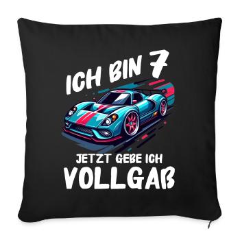 Birthday Gift 7 Years Birthday Boy - Sofa pillowcase 17,3'' x 17,3'' (45 x 45 cm) - black - Front