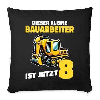 Birthday Gift 8 Years Birthday Boy - Sofa pillowcase 17,3'' x 17,3'' (45 x 45 cm) - black - Front