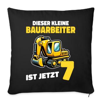 Birthday Gift 7 Years Birthday Boy - Sofa pillowcase 17,3'' x 17,3'' (45 x 45 cm) - black - Front
