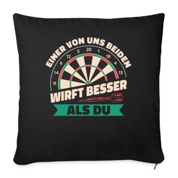 Dart Darts Dart Player Dart Sport - Sofa pillowcase 17,3'' x 17,3'' (45 x 45 cm) - black - Front