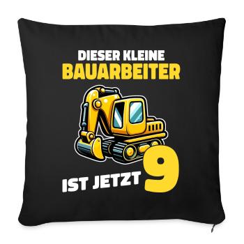 Birthday Gift 9 Years Birthday Boy - Sofa pillowcase 17,3'' x 17,3'' (45 x 45 cm) - black - Front