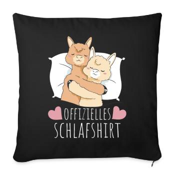 Alpaca Llama Alpacas Animal - Sofa pillowcase 17,3'' x 17,3'' (45 x 45 cm) - black - Front