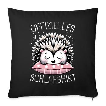 Hedgehog, White-bellied Hedgehog, Animal, Stinger, Hedgehog - Sofa pillowcase 17,3'' x 17,3'' (45 x 45 cm) - black - Front